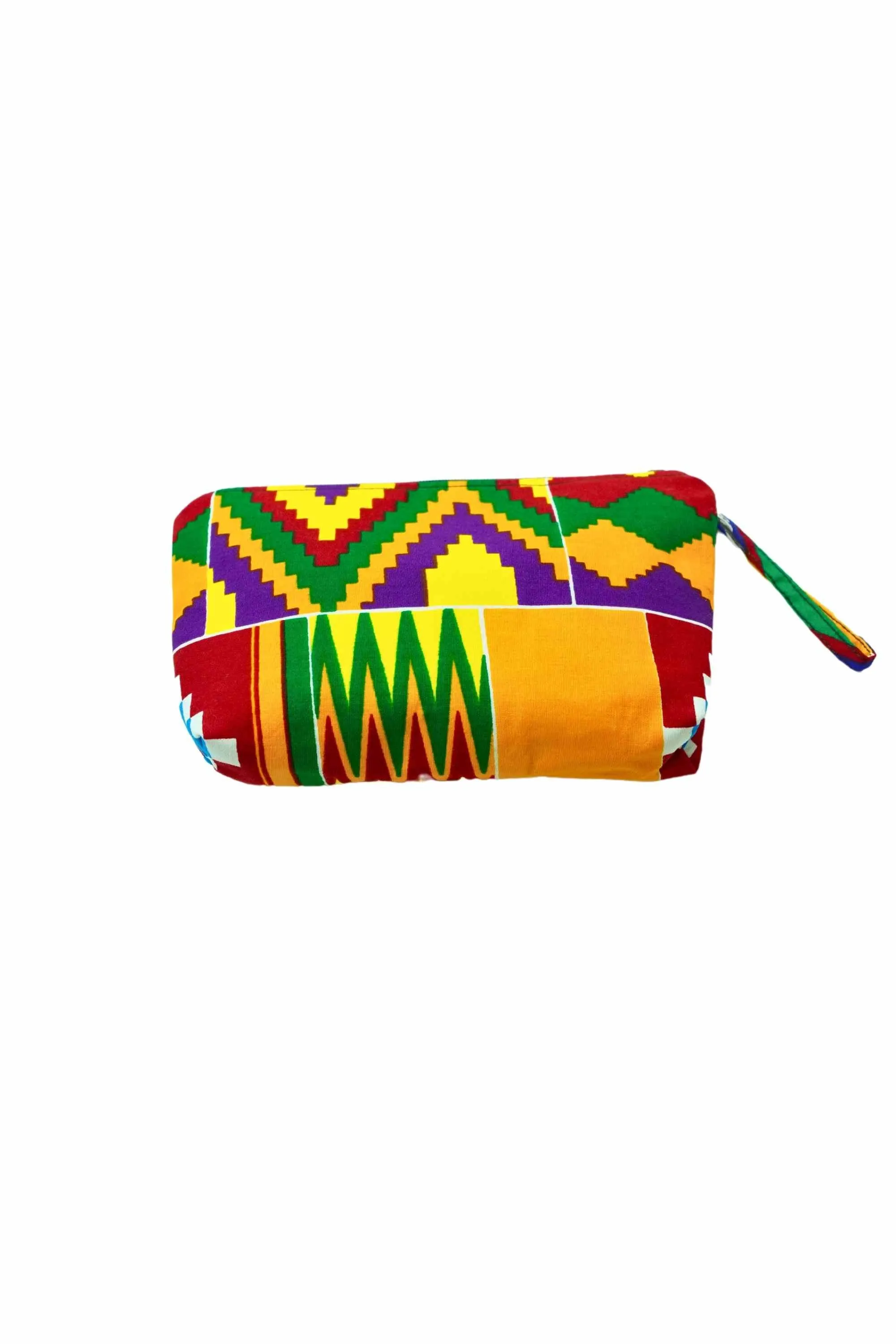 Paki Reversi Pouch Bag -  African Ankara Wax Cotton Print -17