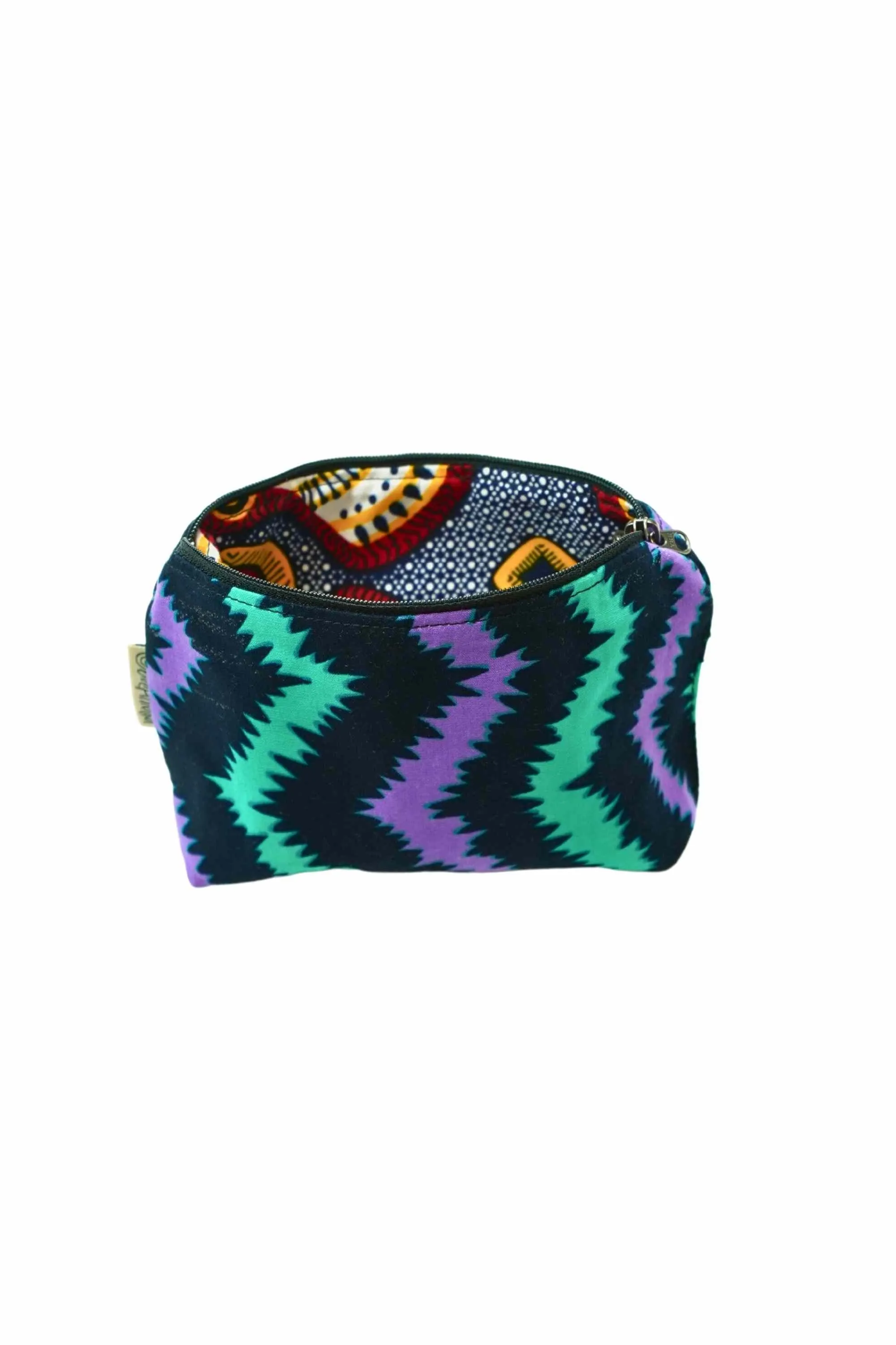 Paki Reversi Pouch Bag -  African Ankara Wax Cotton Print -1