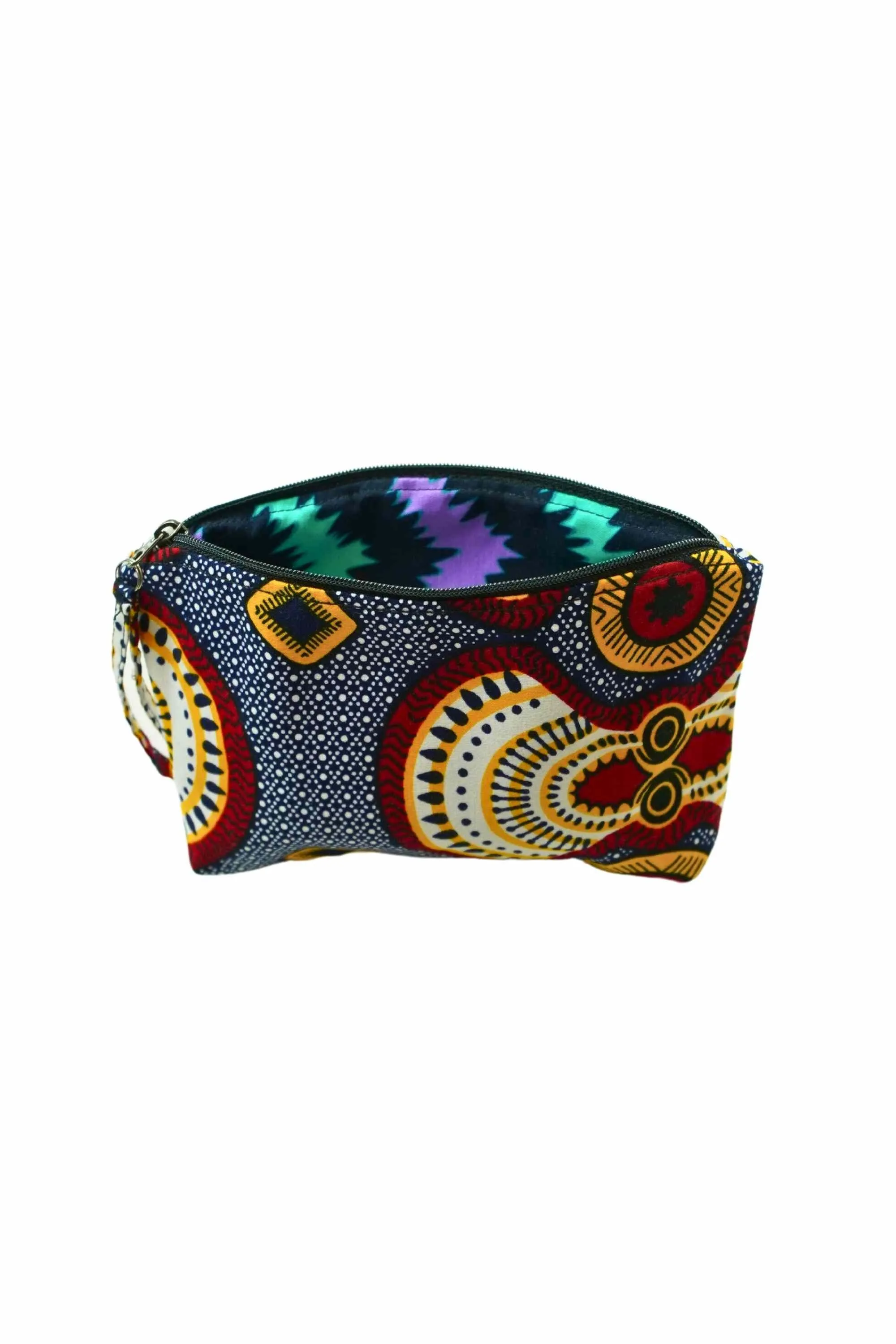 Paki Reversi Pouch Bag -  African Ankara Wax Cotton Print -1