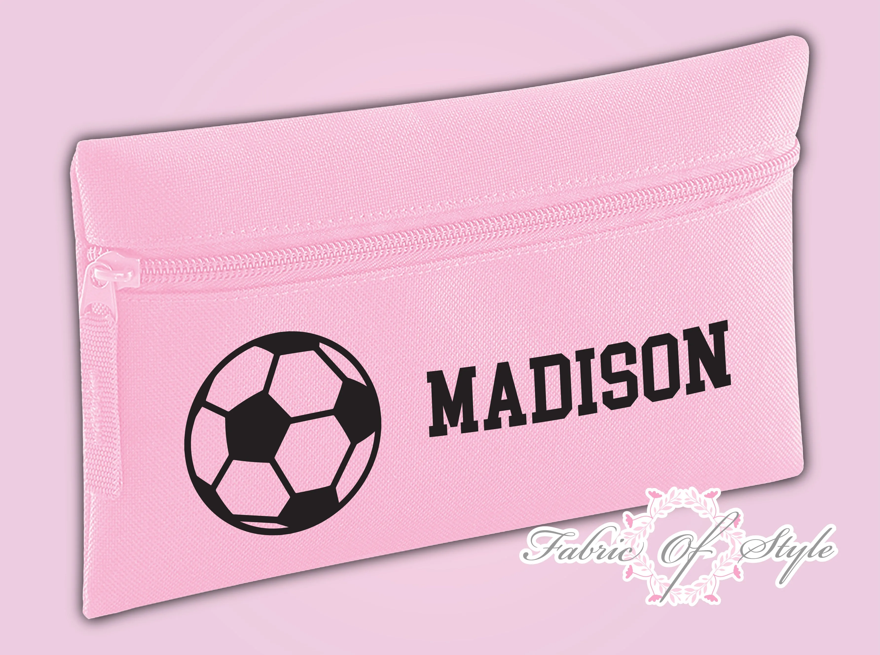 Personalised Football Pencil Case Kids Office Stationery Back To School Zip School Bag