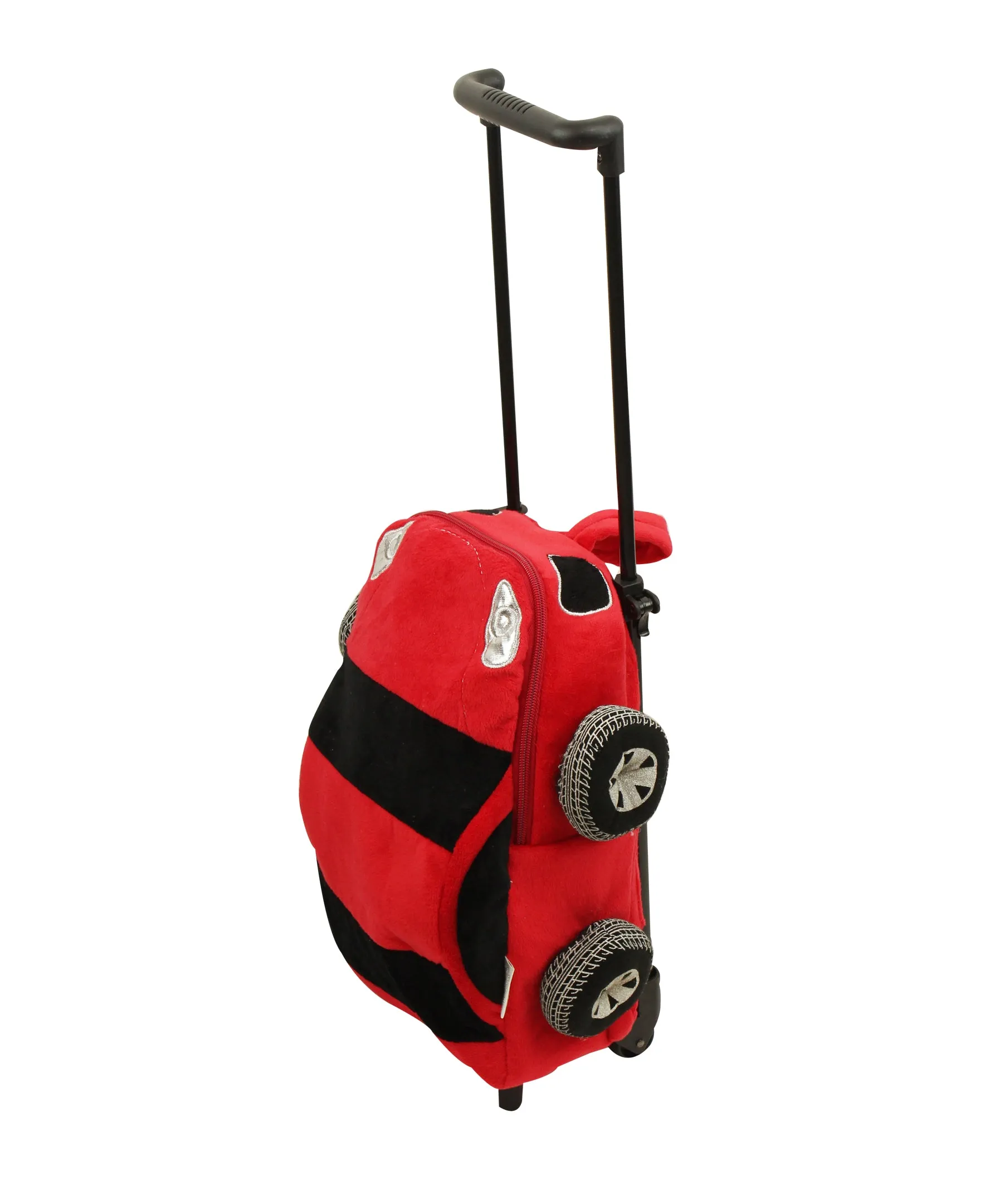 Popatu Kid's Red Racing Car Rolling Backpack