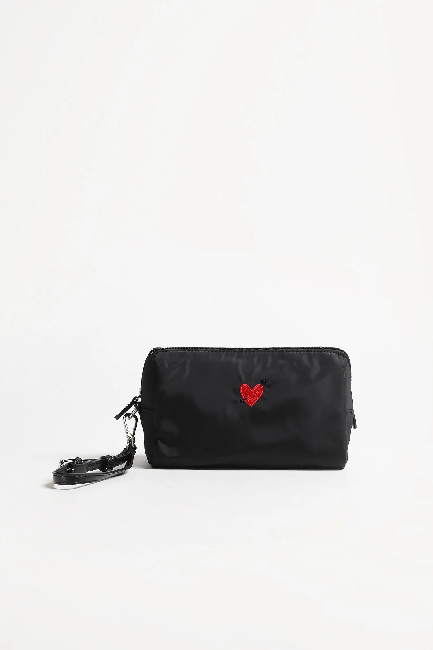 Pouch 'Heart' in Black Nylon