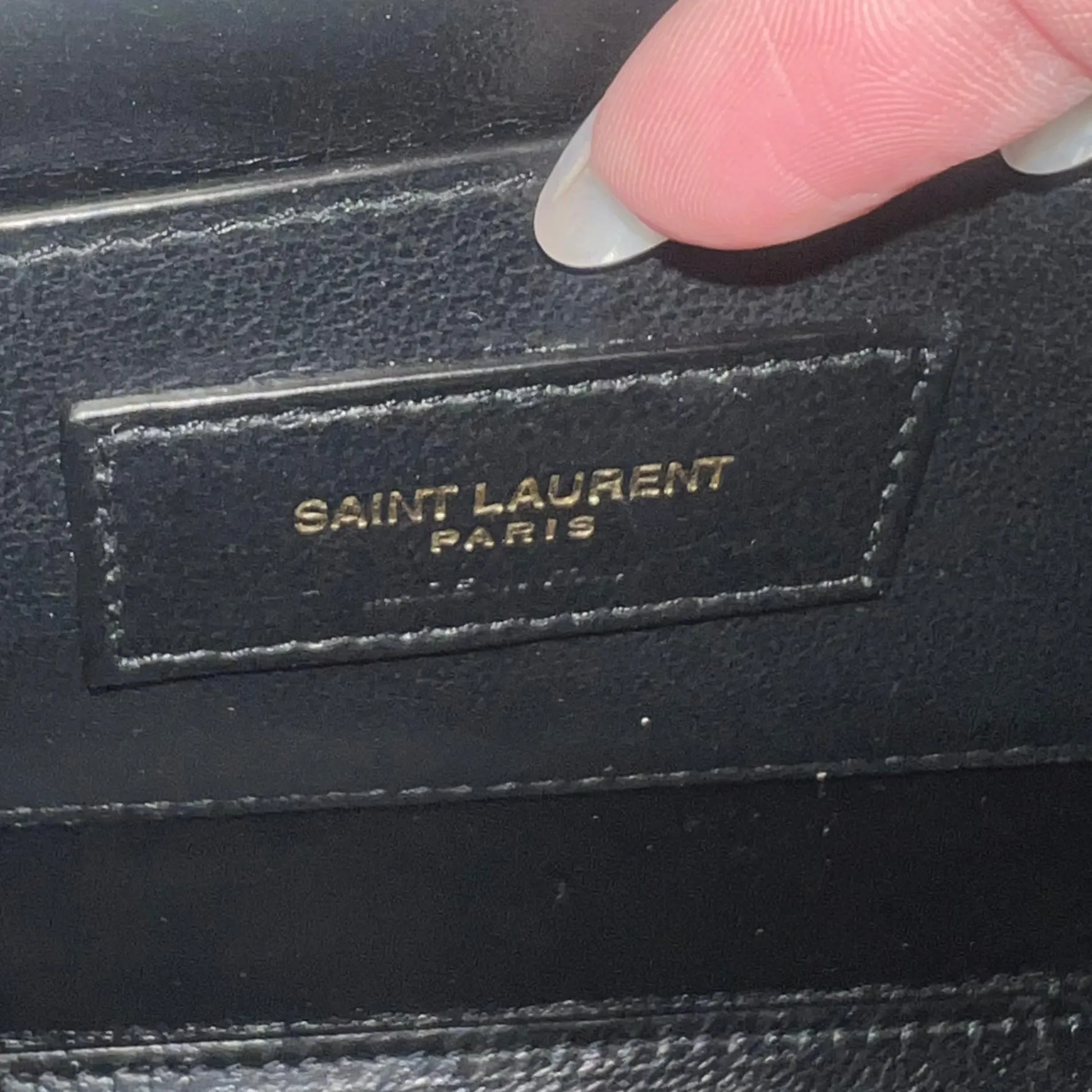 Saint Laurent CASSANDRA MINI TOP HANDLE BAG IN GRAIN DE POUDRE EMBOSSED LEATHER