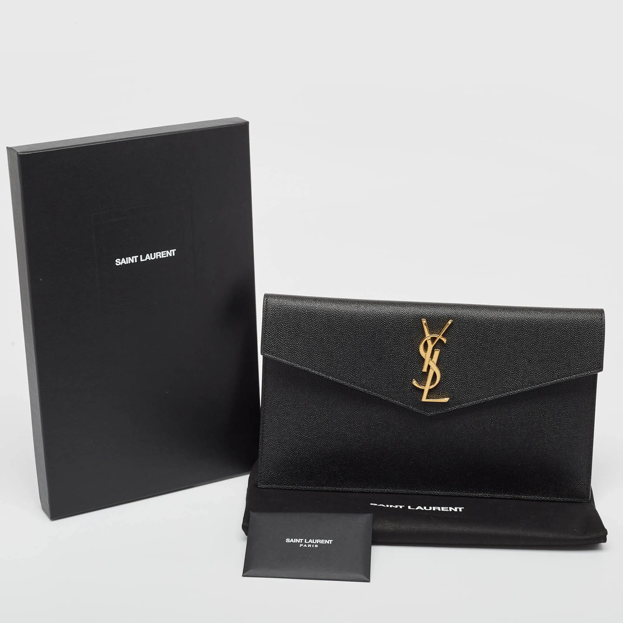 Saint Laurent  Leather Uptown Pouch