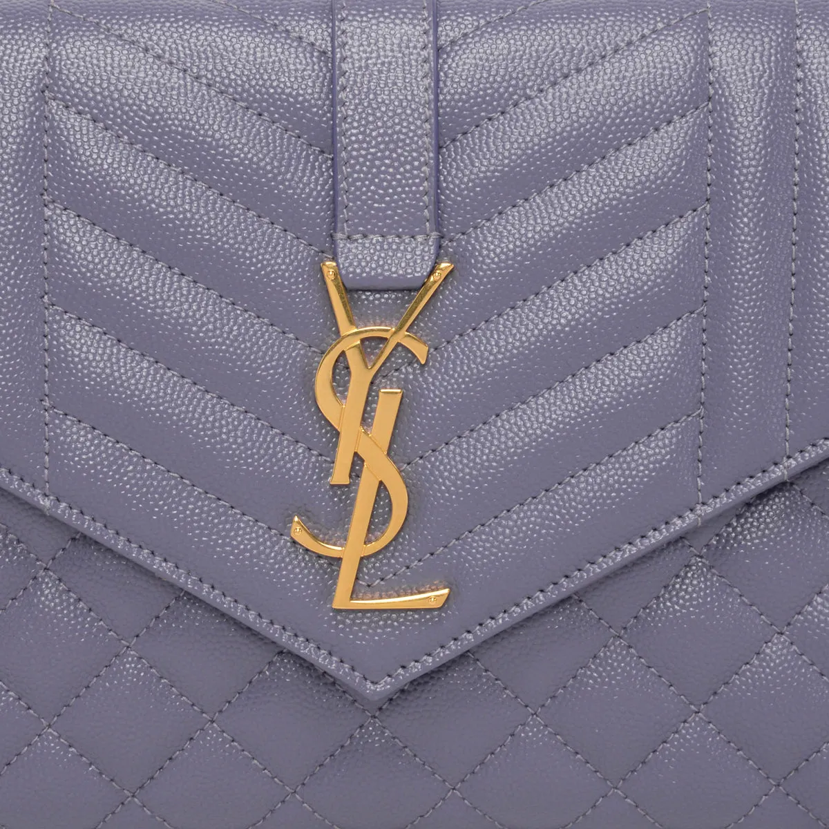 Saint Laurent Purple Mix Matelasse Envelope Flap Pouch