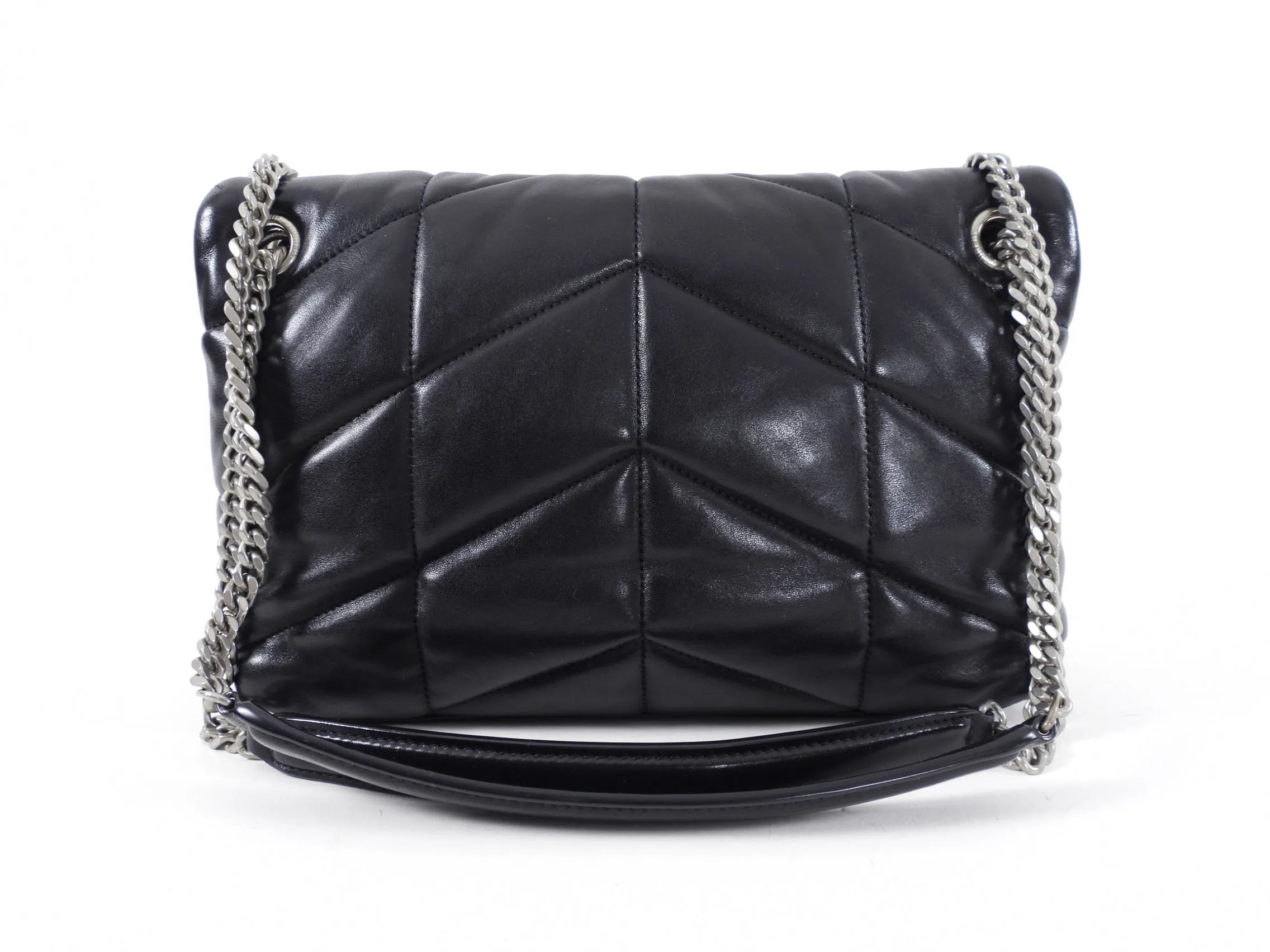 Saint Laurent Small Black Leather Lou Lou Puff Chain Bag