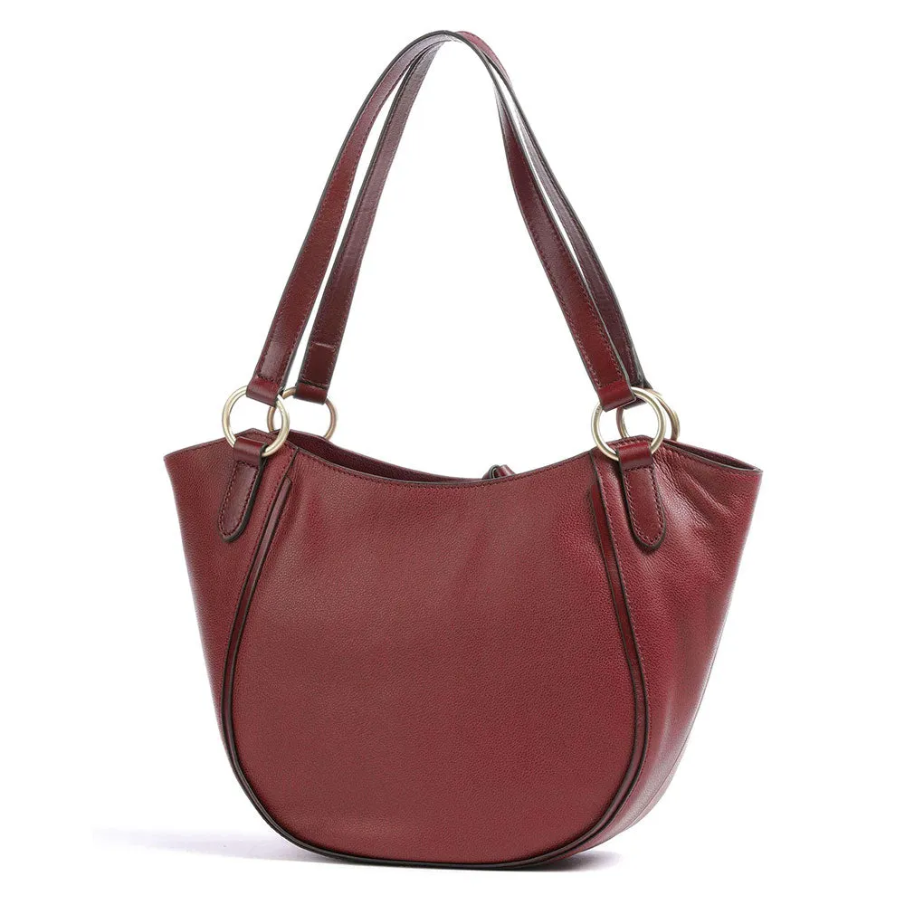 Shopping Bag Donna Media THE BRIDGE linea Domitilla in Pelle Bordeaux