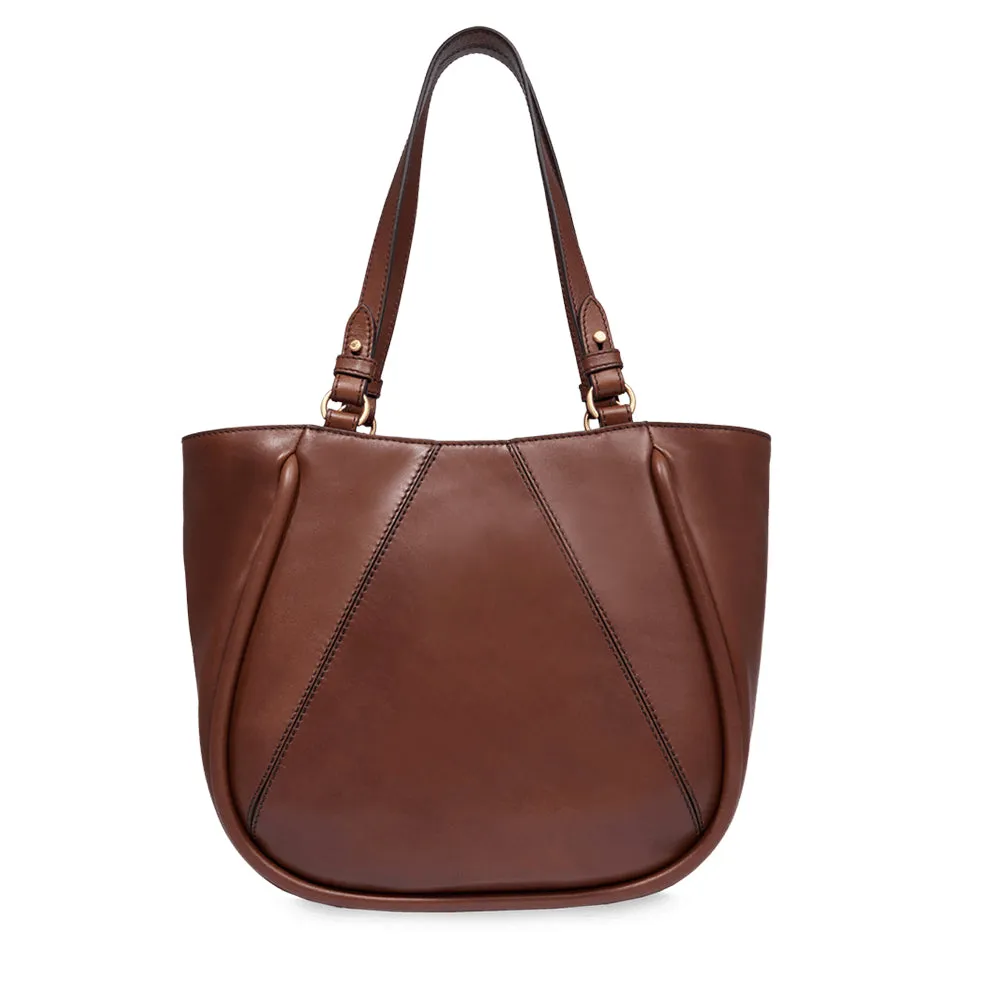 Shopping Bag Donna THE BRIDGE linea Brigida in Pelle Marrone