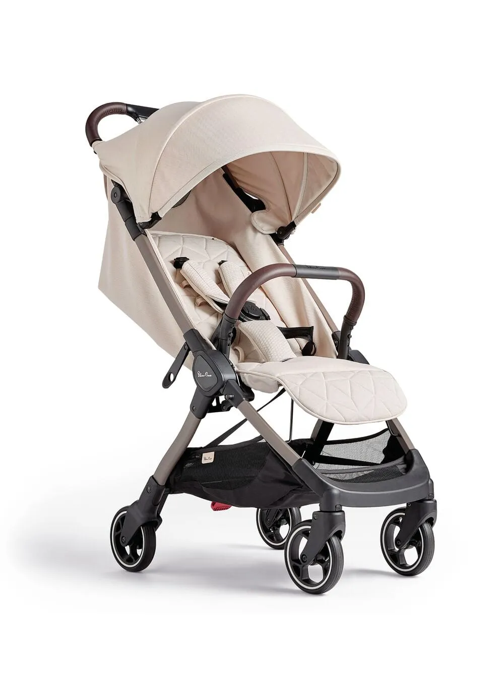 Silver Cross Clic Stroller with Snack Tray and Travel Bag - Almond