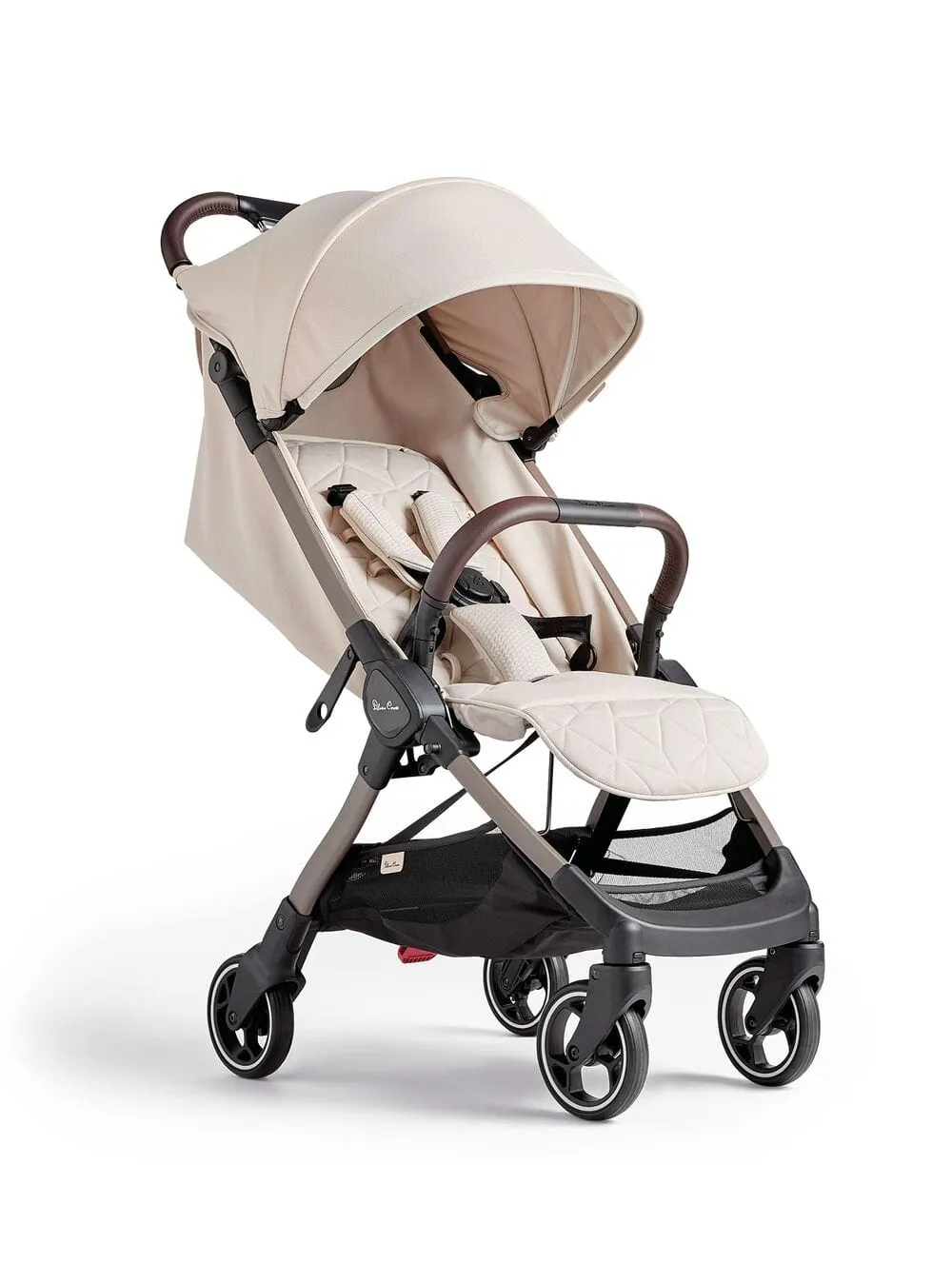 Silver Cross Clic Stroller with Snack Tray and Travel Bag - Almond