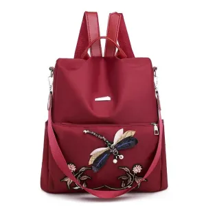 Simple Embroidery backpack. Multiple way To Carry. 1213