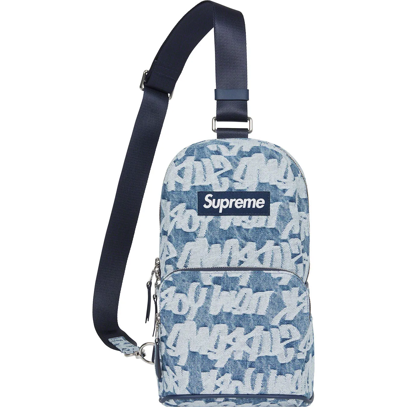 Supreme Fat Tip Jacquard Denim Sling Bag