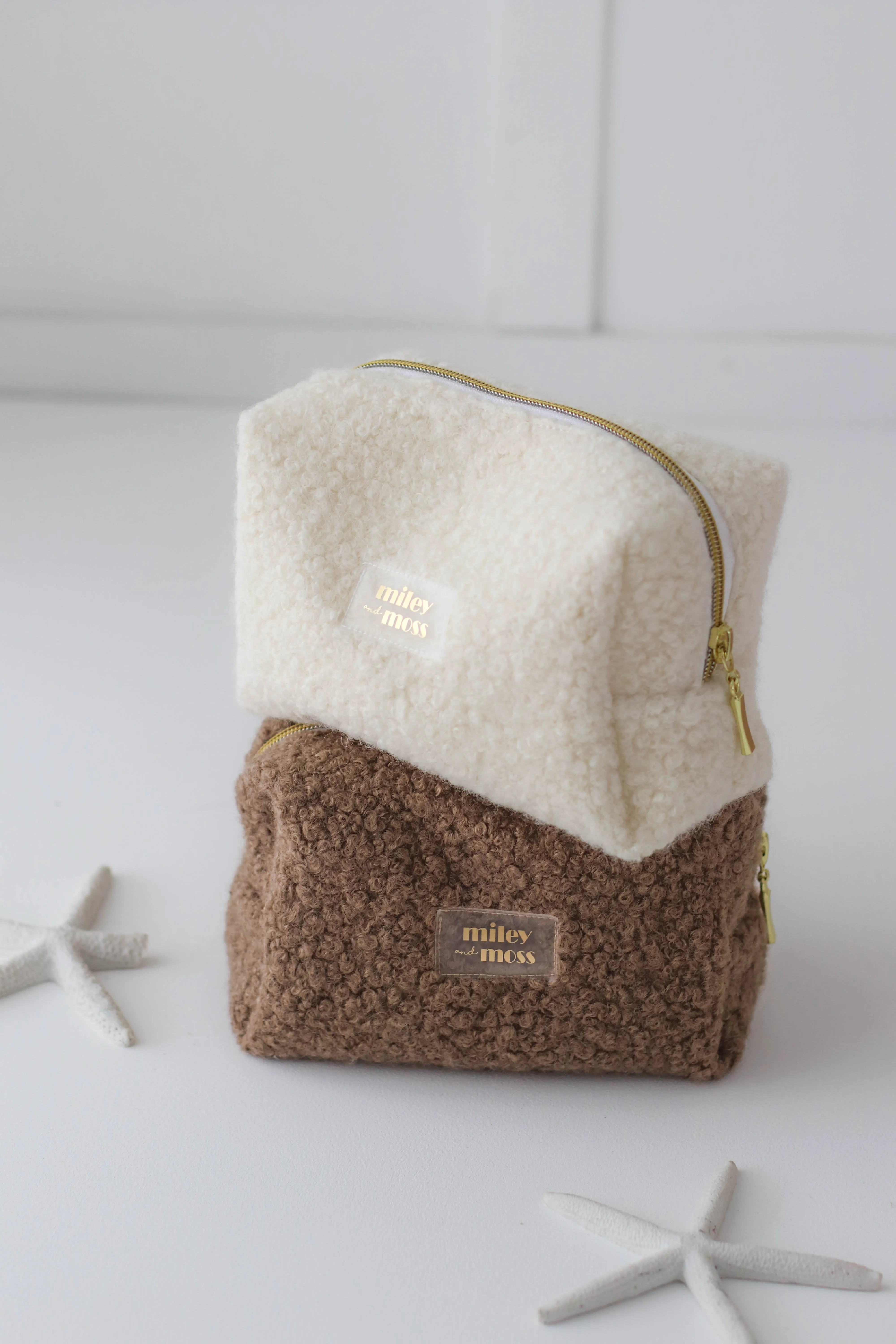 Teddy make up bag - CAPPUCINO - 2 sizes available