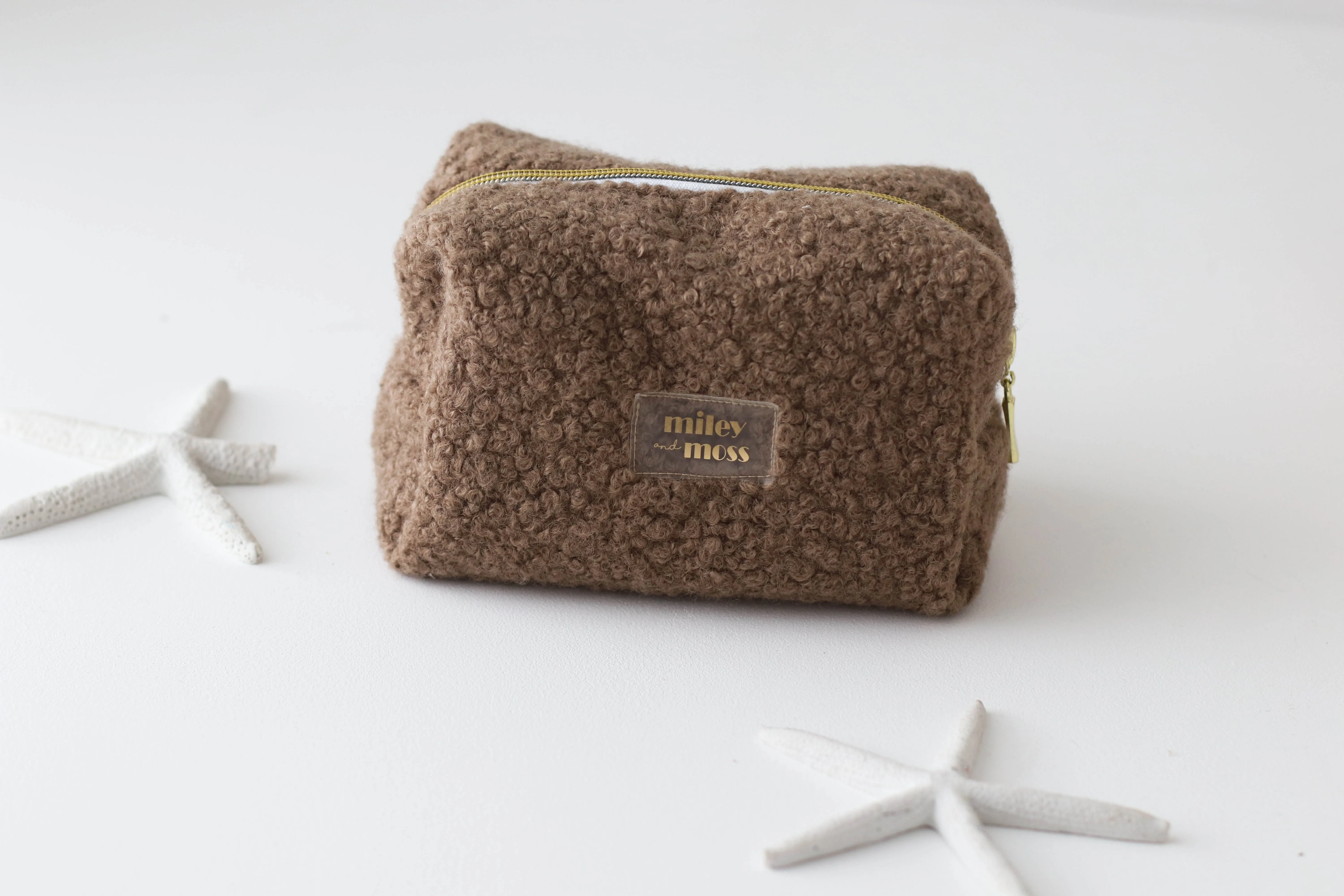 Teddy make up bag - CAPPUCINO - 2 sizes available