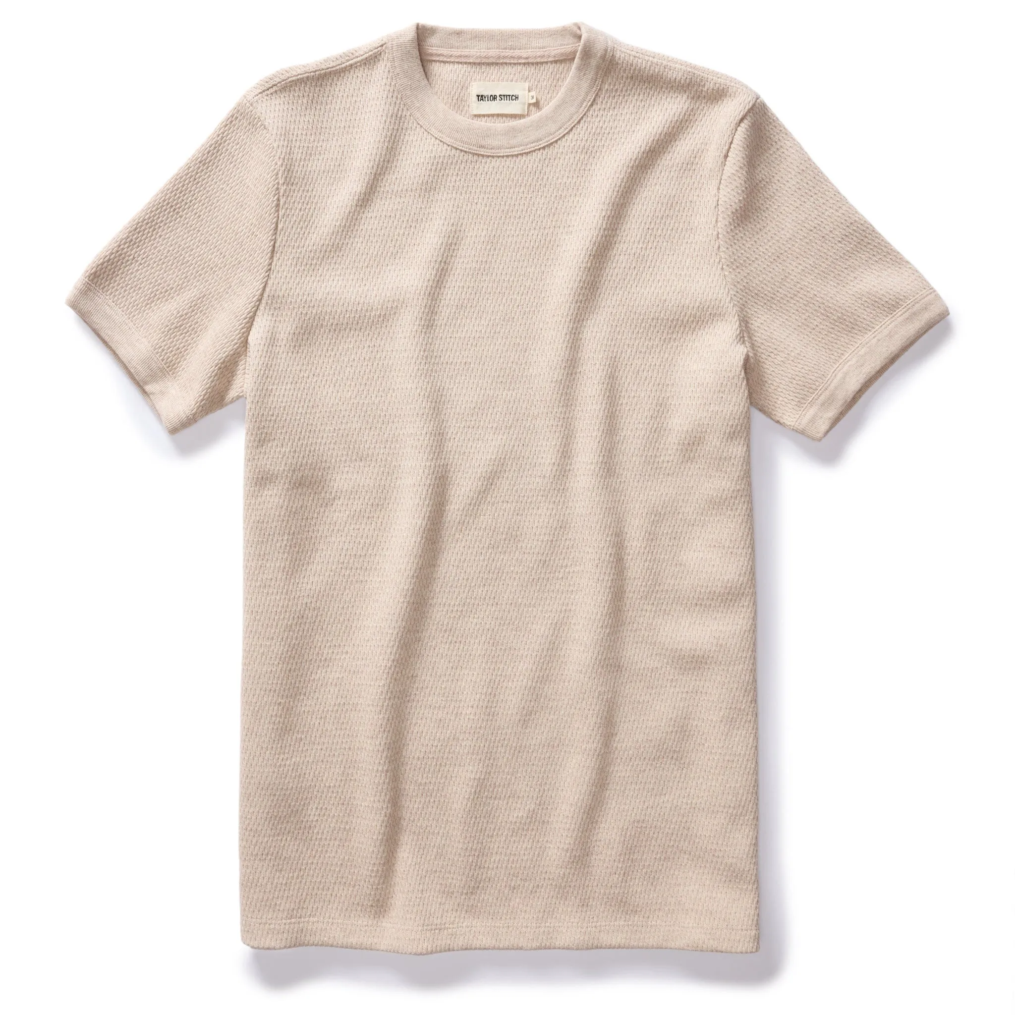 The Heavy Bag Waffle Short Sleeve in Oat Heather