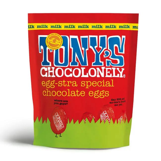 Tony's Chocolonely Easter Eggs Milk Chocolate Pouch 180g