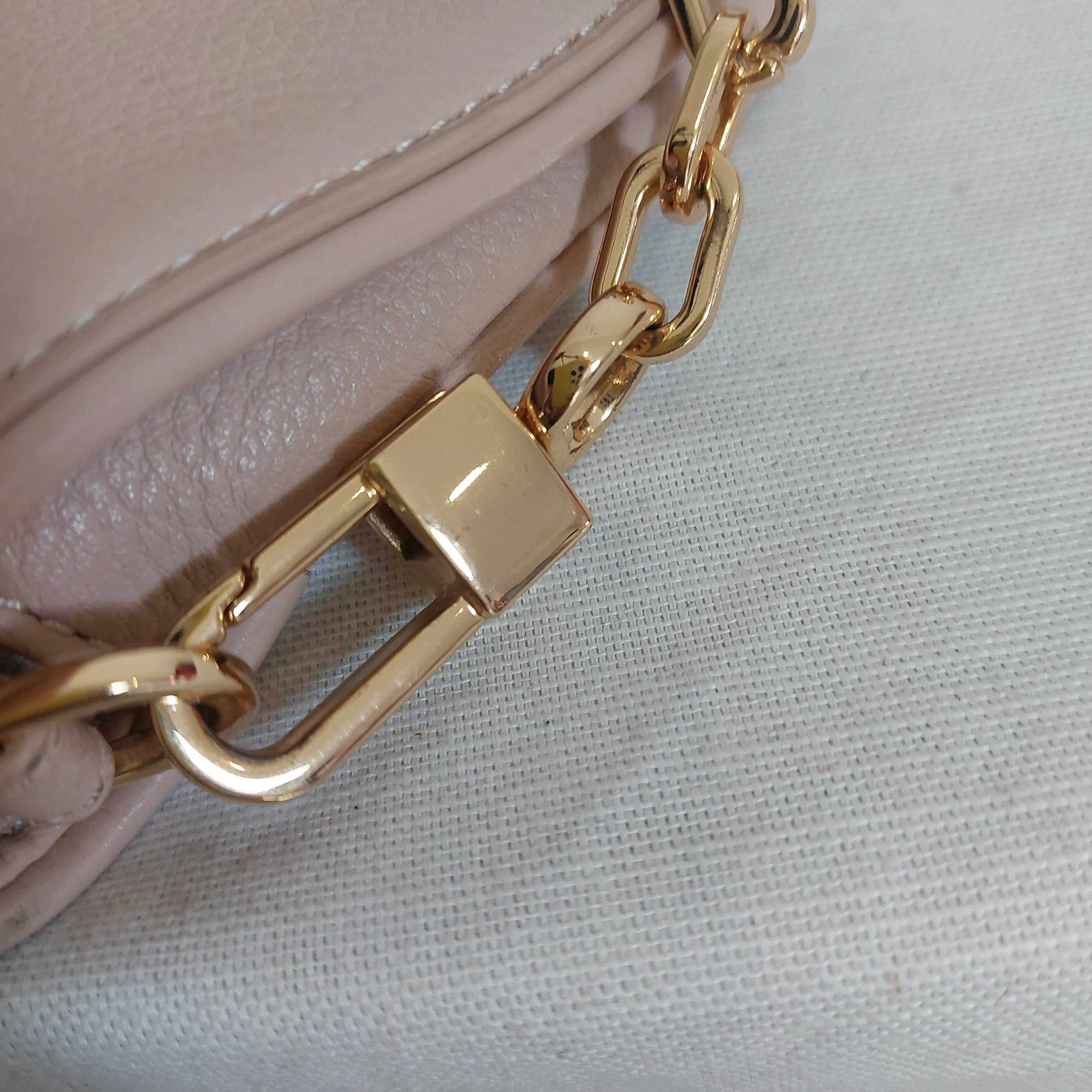 Tory Burch Light Pink Leather 'Britten' Convertible Clutch | Pre Loved |