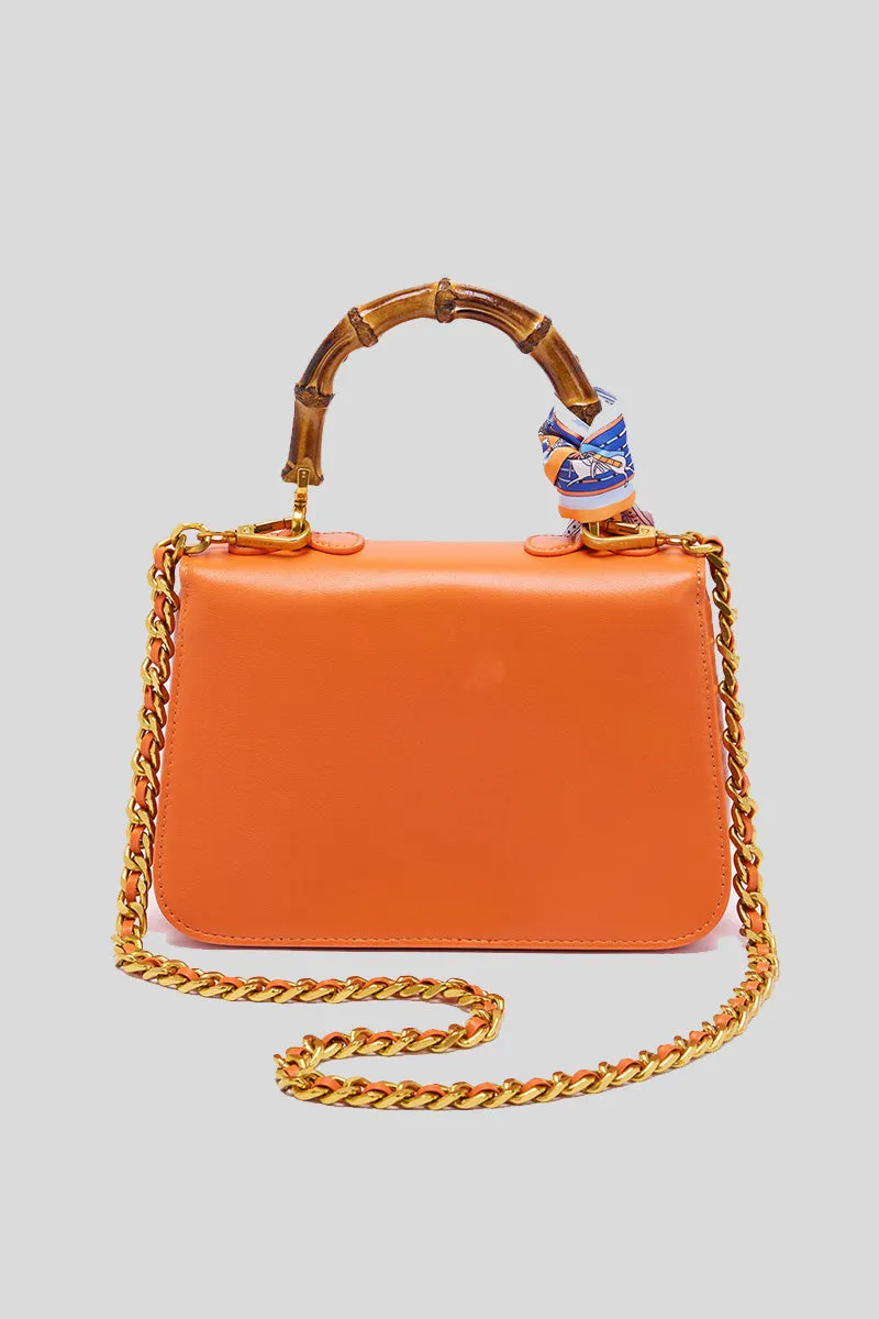 Transition Lolita Med. Hand Bag Leather   Suede - Orange