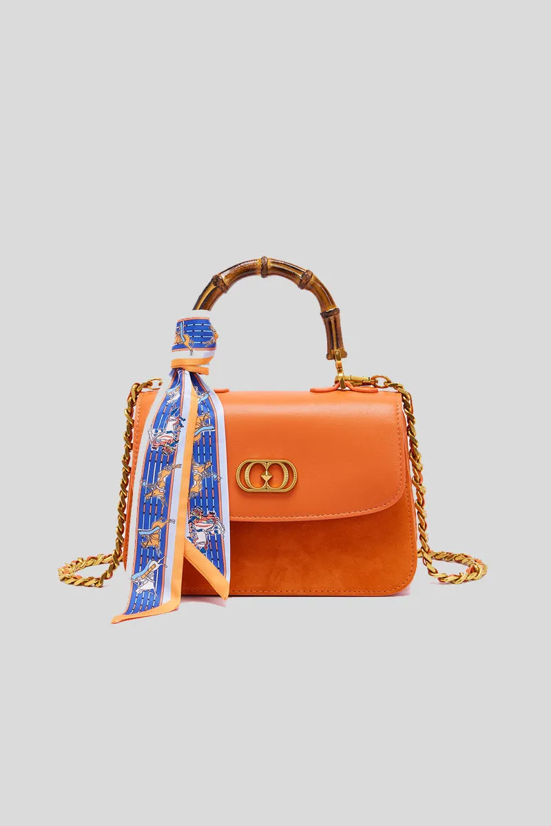 Transition Lolita Med. Hand Bag Leather   Suede - Orange