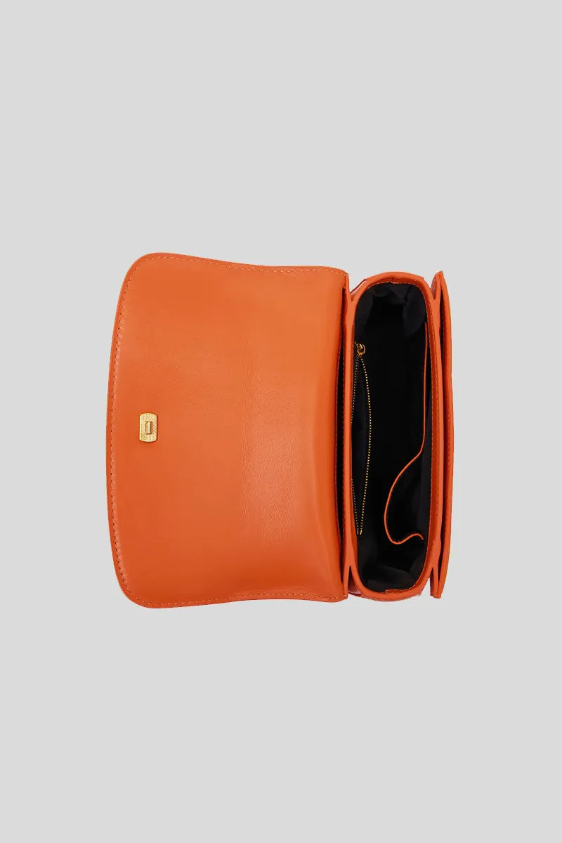 Transition Lolita Med. Hand Bag Leather   Suede - Orange