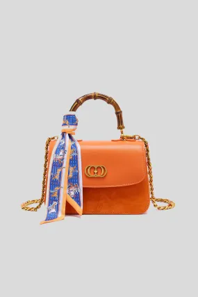 Transition Lolita Med. Hand Bag Leather   Suede - Orange