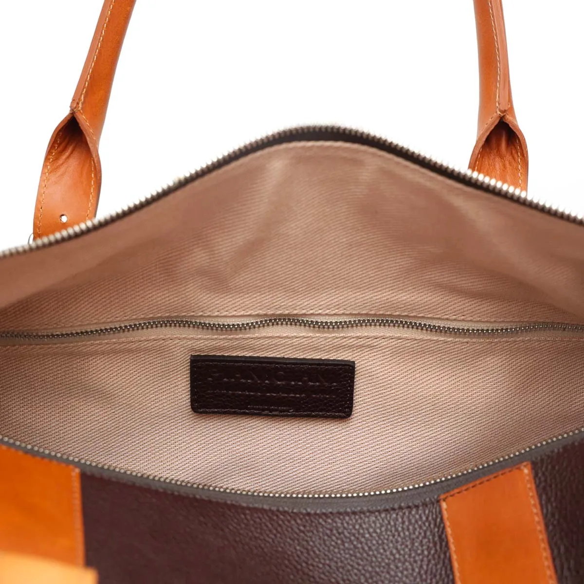 Travel Bag Piccola in Pelle Marrone