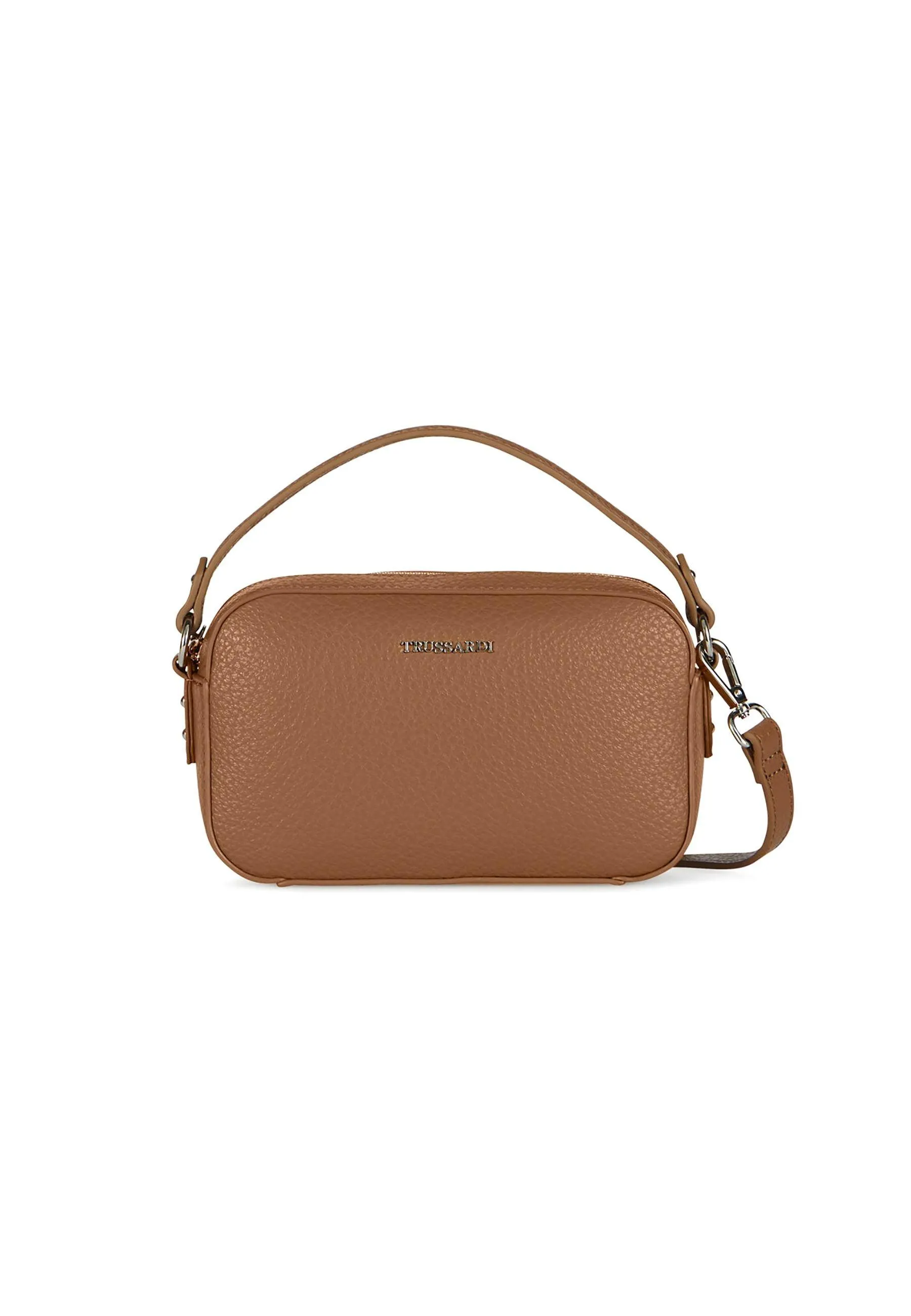 TRUSSARDI New Lisbona Camera Bag Borsa Marrone Beaver 75B01426