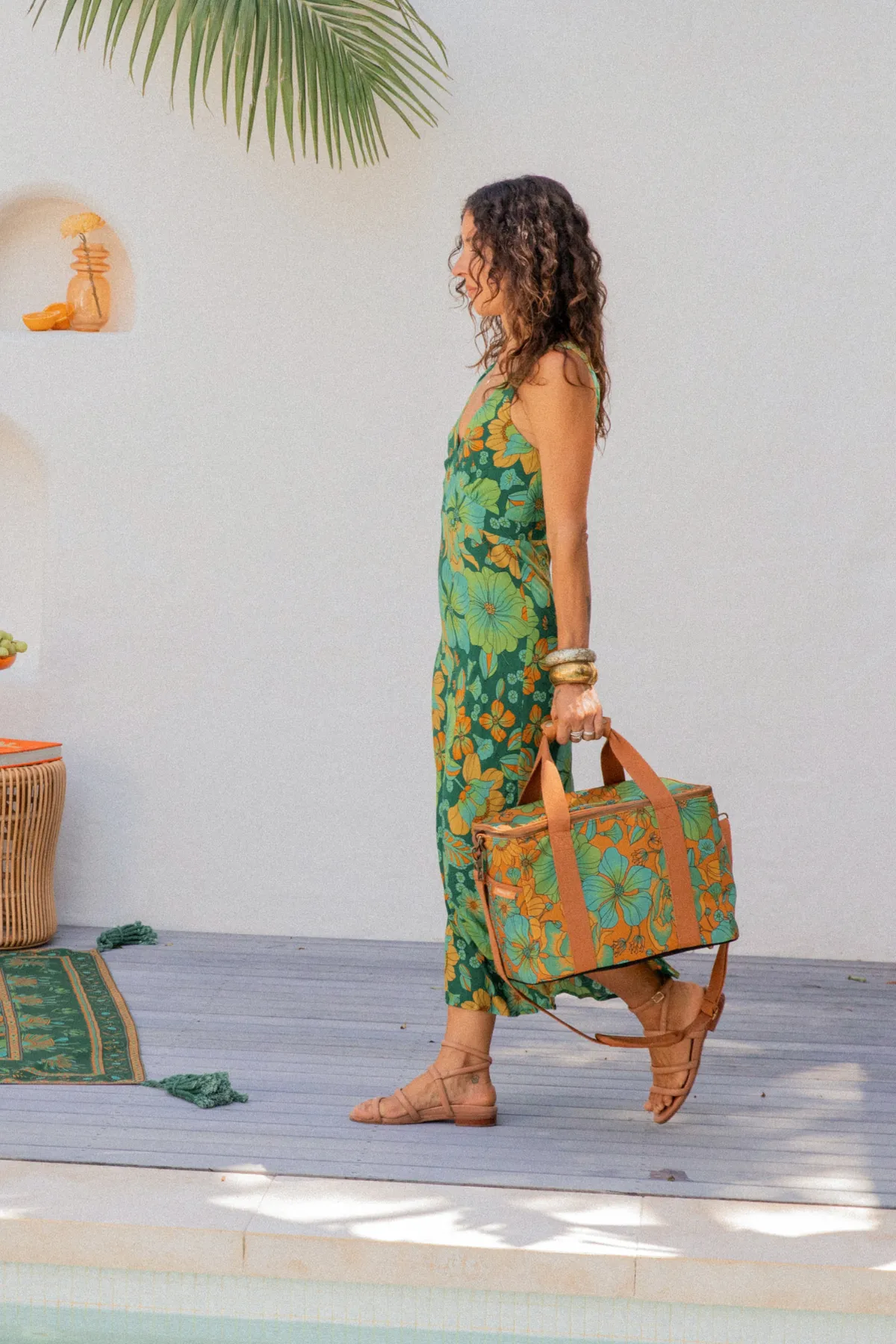 Wandering Folk x Nine Lives Bazaar - Land of the Sun Cooler Bag - Tan