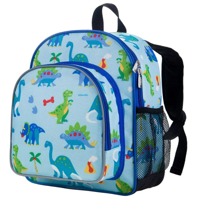 Wildkin Olive Kids Dinosaur Land Pack 'n Snack Backpack